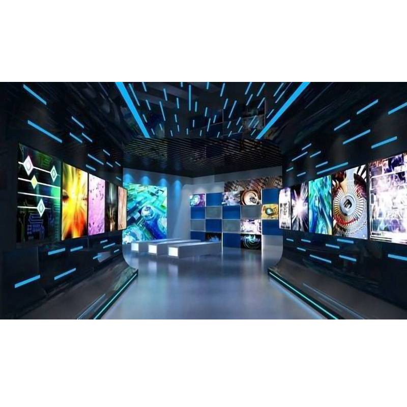 展馆设计平面图，互动国企文化馆，高科技数字展厅