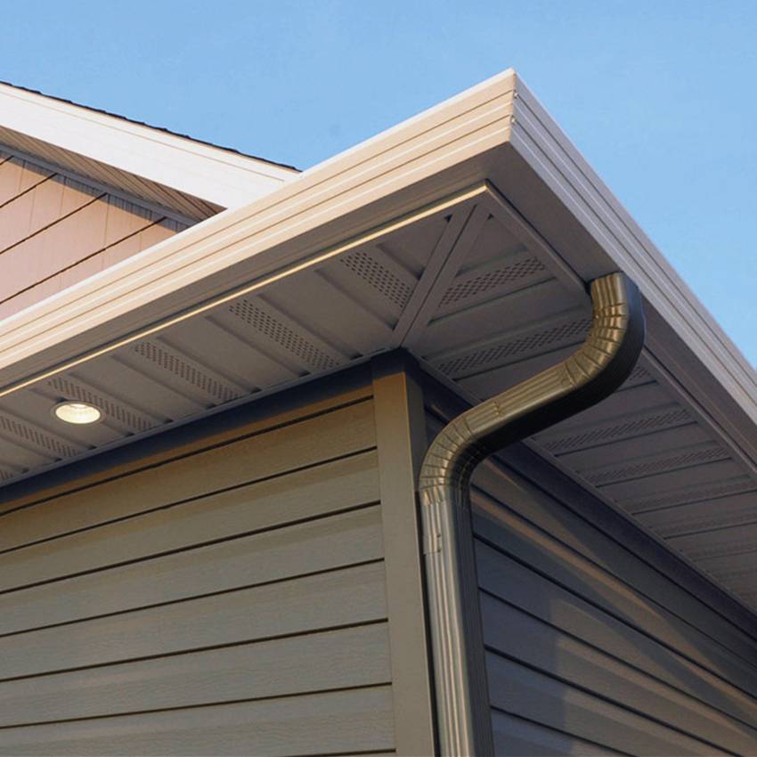 辽宁新民檐槽落水管别墅雨水槽pvc落水管颜色均匀