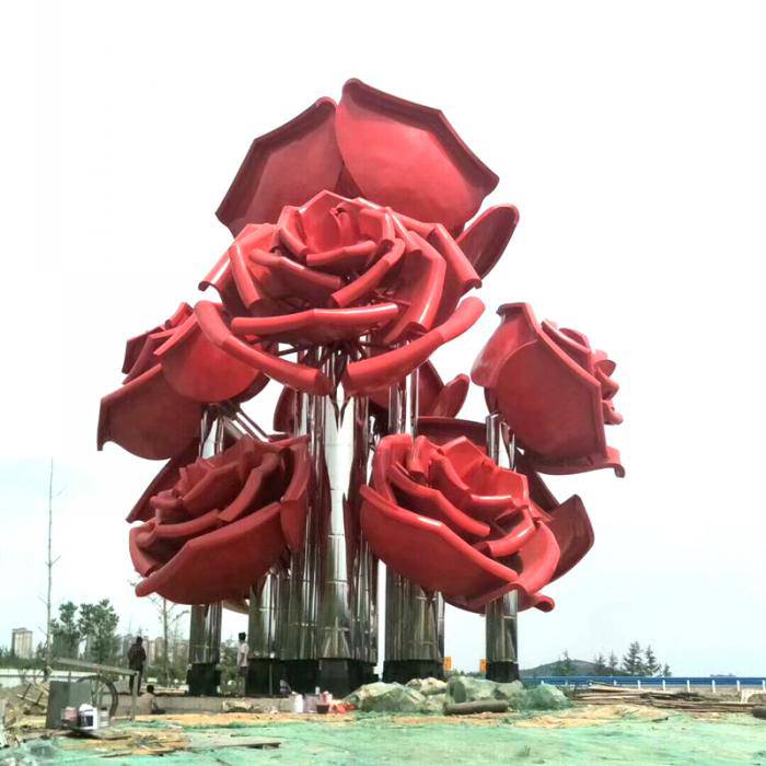 通用铜牡丹花雕塑抽象制作厂家露天雕塑小型建筑铜牡丹花雕塑优选