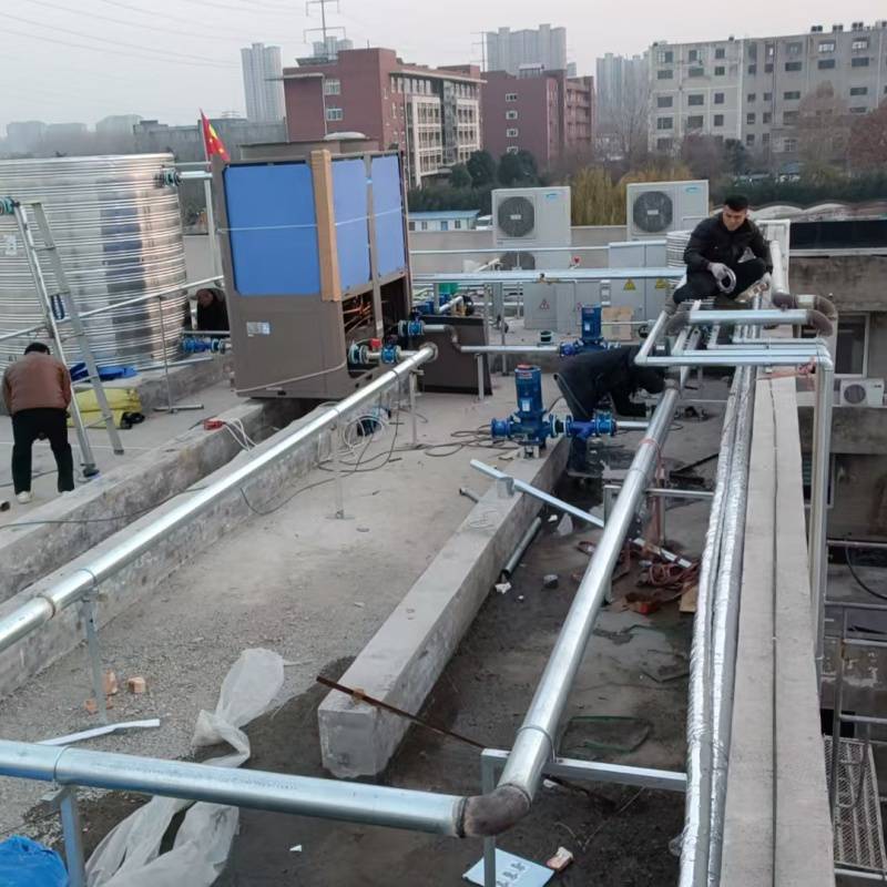 直热式热泵热水工程 太阳能空气源热水系统