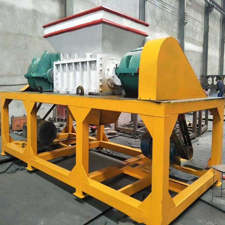 废铜粉碎机大动力钢铁撕碎机金属条绞碎回炉生产线
