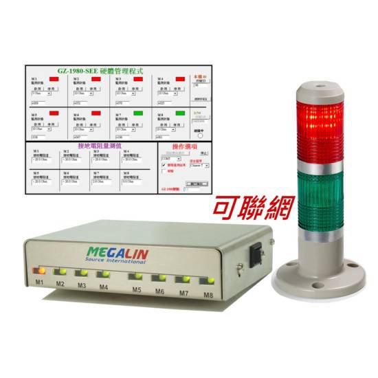 台湾传鼎Megalin GZ-1980 可联网设备静电接地监测器