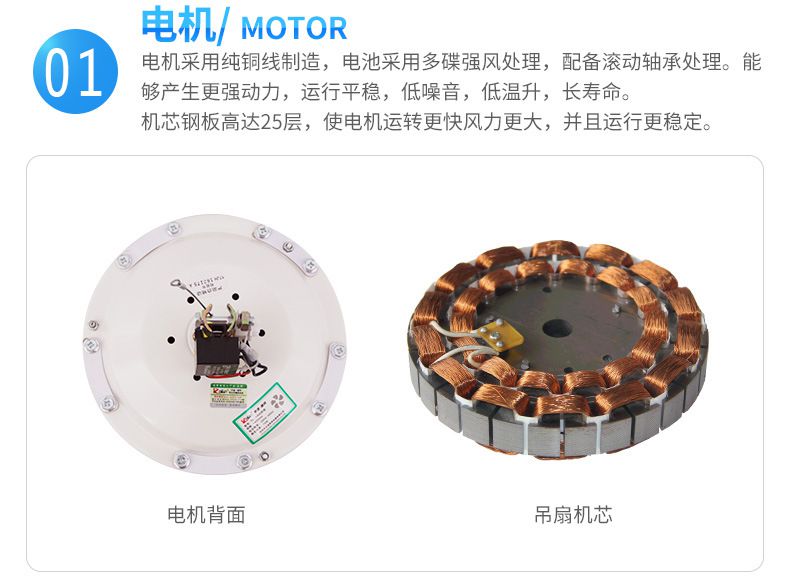 批发强风静音56寸五叶吊扇王家用1400mm工业学校工程14吊顶电风扇日凌