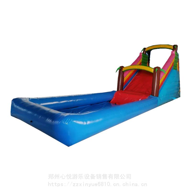 多功能PVC玩水玩海洋球游乐设备充气水池搭配儿童滑滑梯