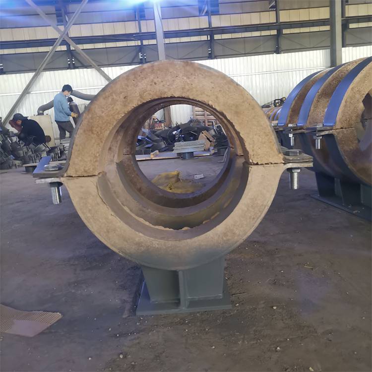 【双抱箍蛭石隔热管托管道固定支架聚氨酯pu速丽宝滑