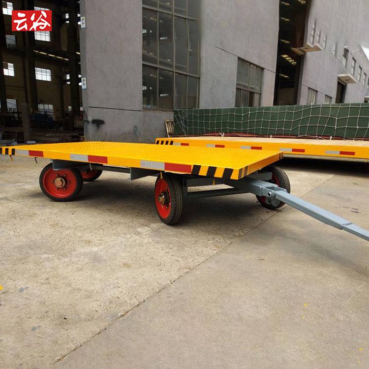 云谷24x12米载重2吨厂区用平板拖车价格低平板车尺寸可定制