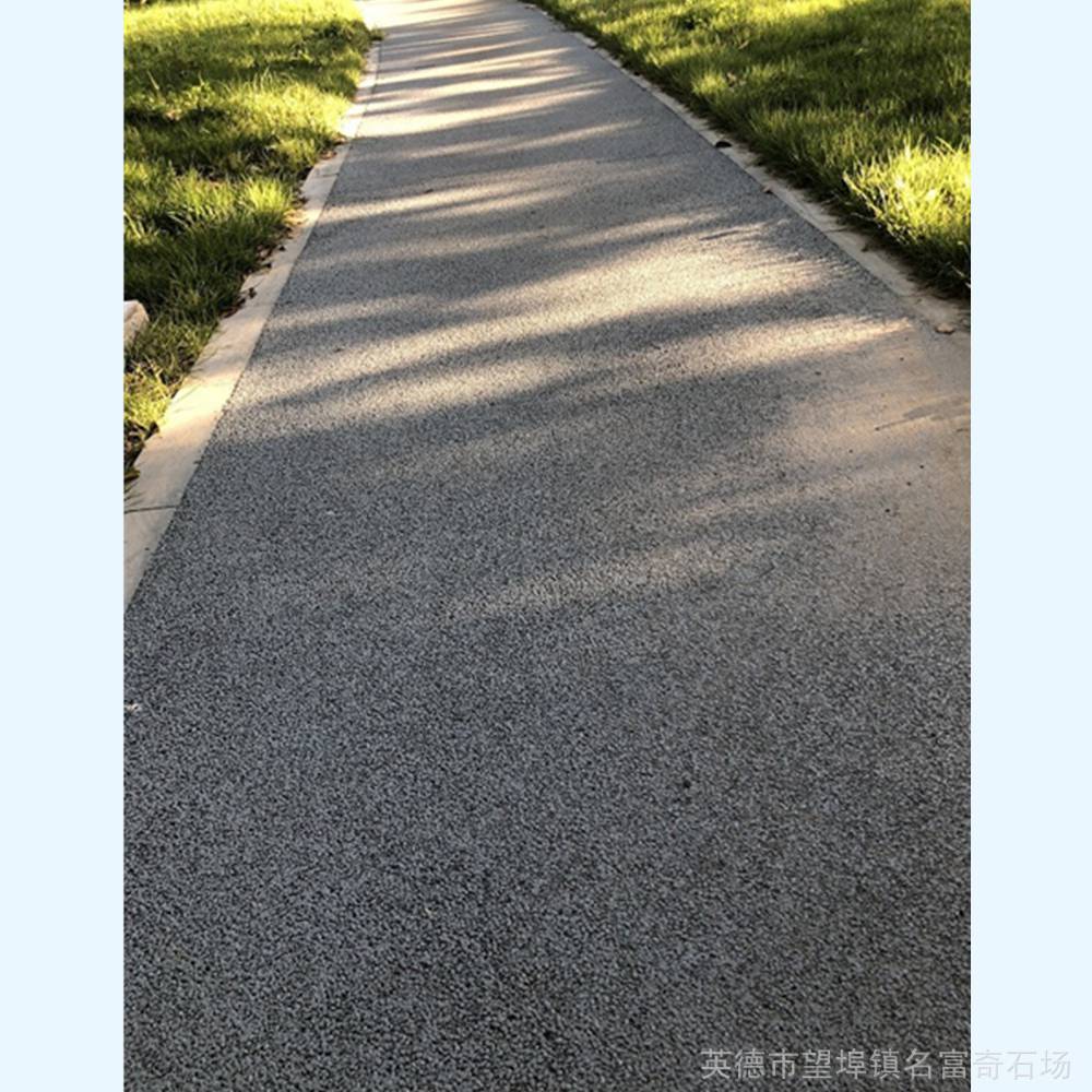 英德破碎石子场地黑灰色砾石铺地造景广东大型机械石子厂家