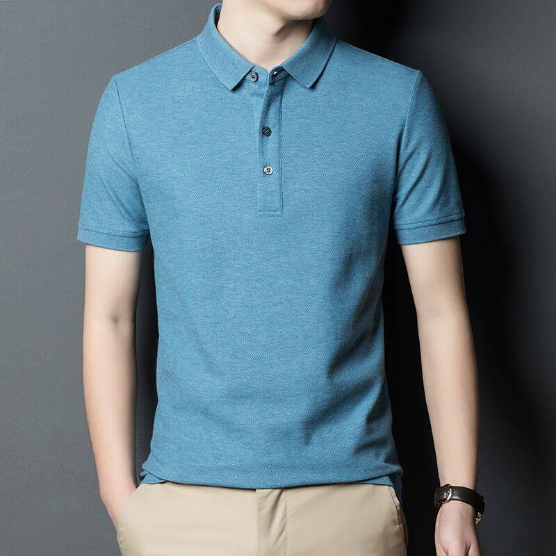 爸爸短袖t恤夏装中年男士t恤夏季衣服4050岁中老年人男装爷爷装