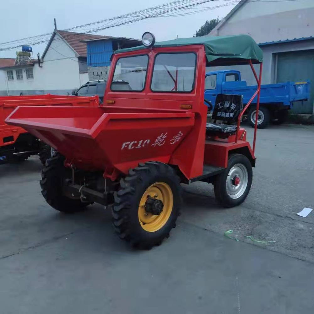 前卸式小型装卸车小型15马力工程运料车拓邦电启动自卸翻斗车