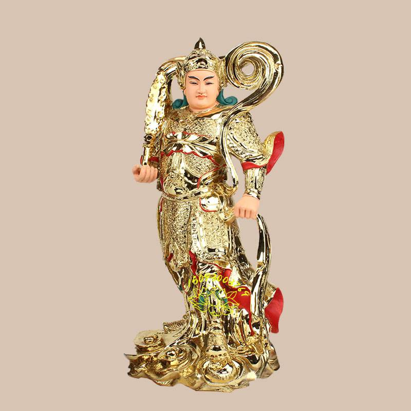 韦陀菩萨一手杵一手叉腰神像韦陀菩萨的三种形态韦陀将军树脂佛像河南