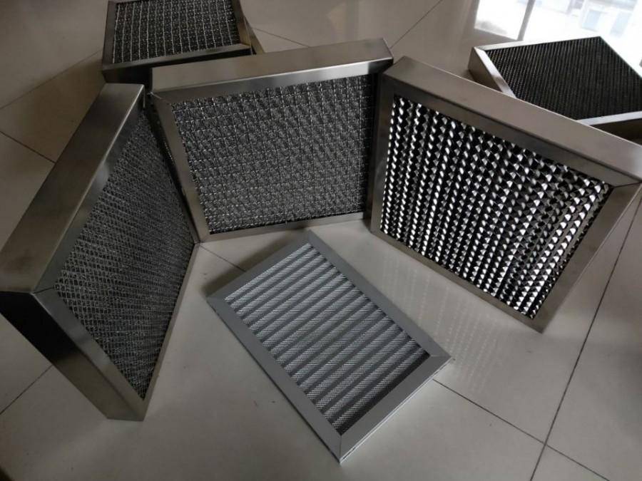 新风系统金属网过滤网g4初效过滤网不锈钢波浪网折叠过滤器