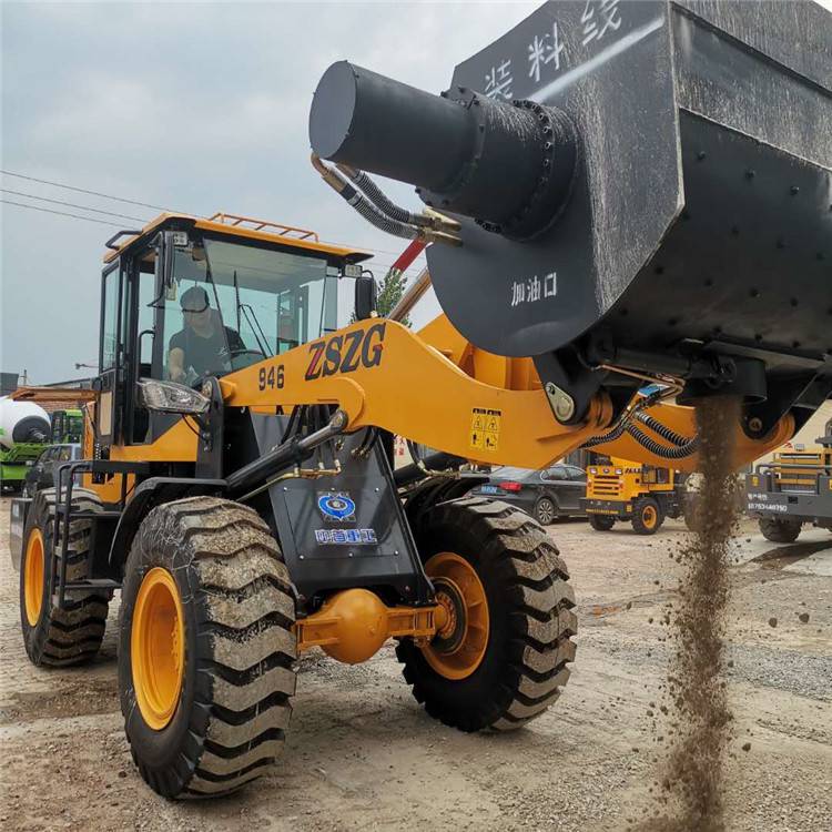 带搅拌功能铲车搅拌透水混凝土均匀装载搅拌机一体车