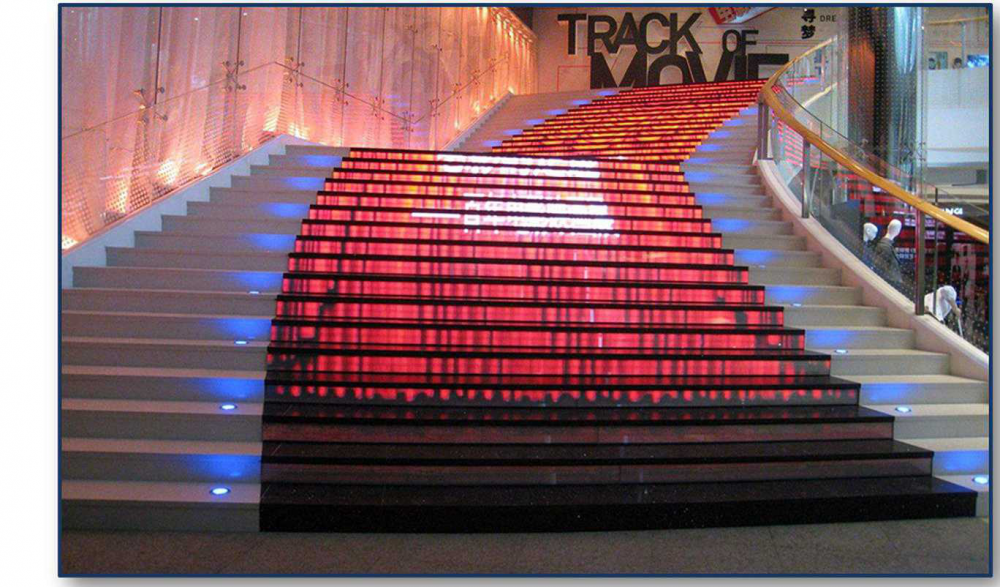 led楼梯屏,led节能屏,led创意显示屏