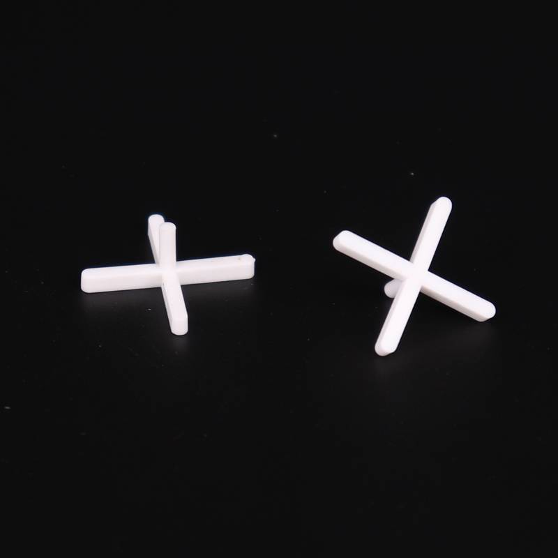 贴瓷砖瓷砖十字架留缝十字固定卡扣瓷砖塑料缝卡2mm奶白色带手柄款