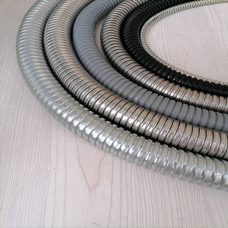 dn50金属波纹包线蛇皮管螺纹包塑护线管加厚p3型镀锌软管