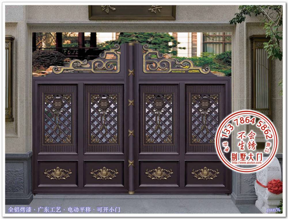 别墅设计院大门大门垛造型别墅大门效果图铝合金整套门