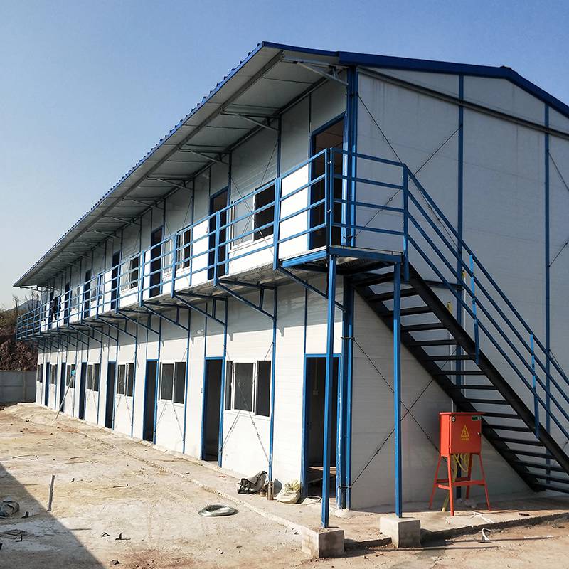 不易倒塌材质坚固天蓝彩钢建筑工程活动板房加工定制