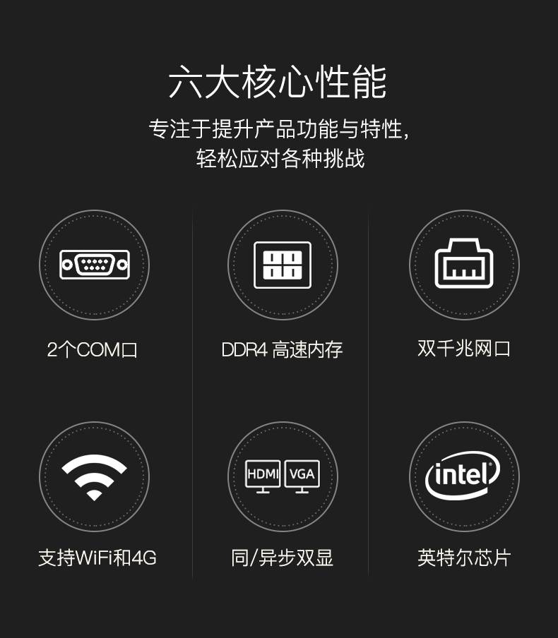 博鍶騰酷睿七代八代迷你工控主機支持4gsim卡wifi工業電腦可定製微型