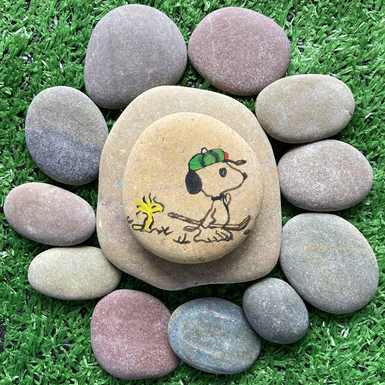 diy手绘画鹅卵石 万圣节绘画石 彩绘鹅卵石