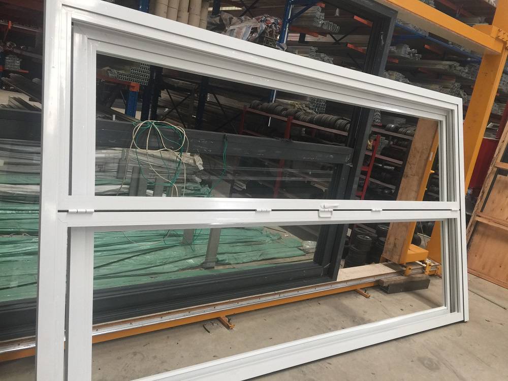 美式上下折叠窗广东铝合金门窗厂50系列任意悬停窗