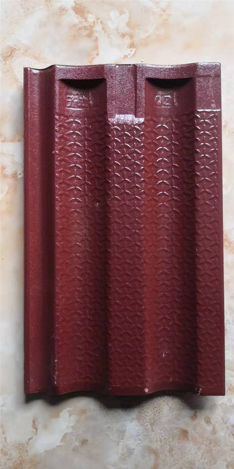 全瓷琉璃瓦3040全直角连锁瓦大红瓦耐热抗冻