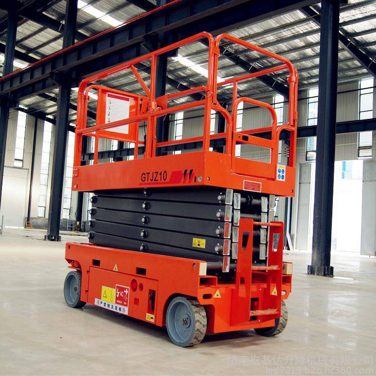 8米10米12米电动剪刀式自行走平台自行走升降机剪叉式登高车作业梯