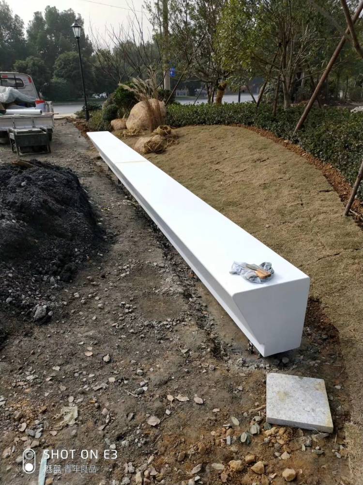 玻璃钢园林坐凳简约玻璃钢休闲座椅商场户外休息等候防腐坐凳商业美陈