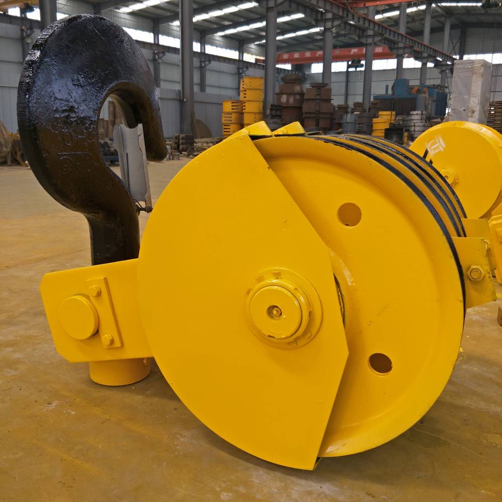 供应河南桥门式双梁起重机起升滑轮吊钩组20t滑轮材质轧制