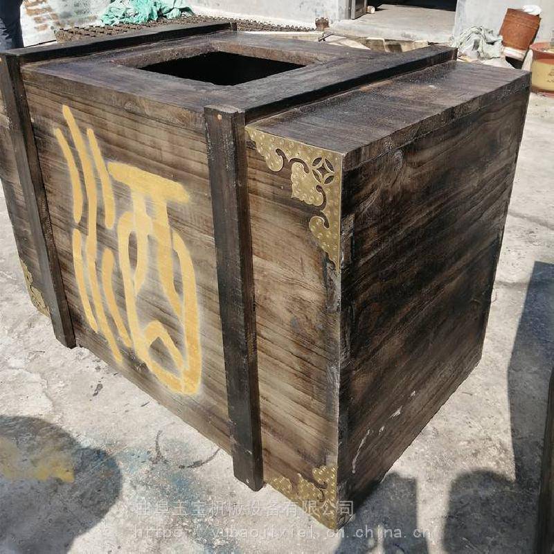 【木头滕条酒海圆形立柱存酒器皿玉宝条编3吨酒容器】价格_厂家 - 中