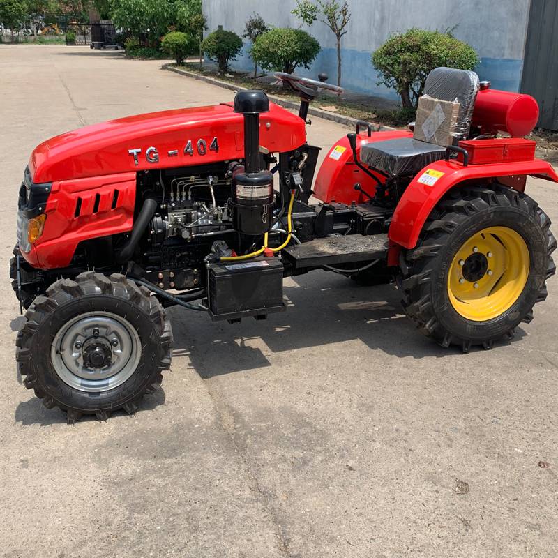 单缸四驱30马力四轮拖拉机开沟机保东果园用低矮小型四轮翻耕机