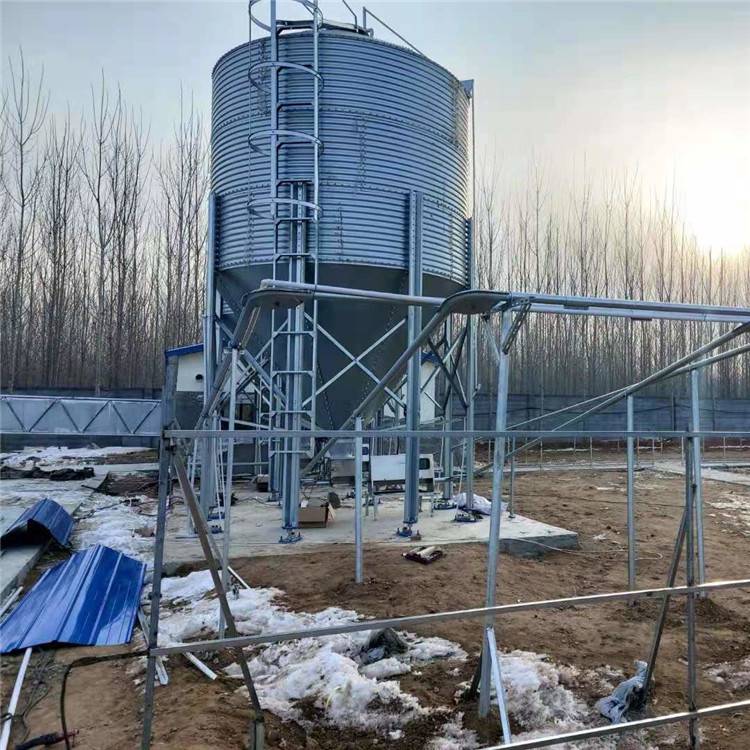 山东畜牧保育舍料塔安装料塔料线