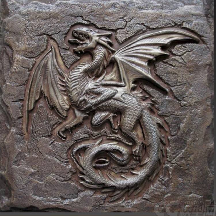 大型恶龙模型雕塑西方远古神话巨龙玻璃钢雕塑