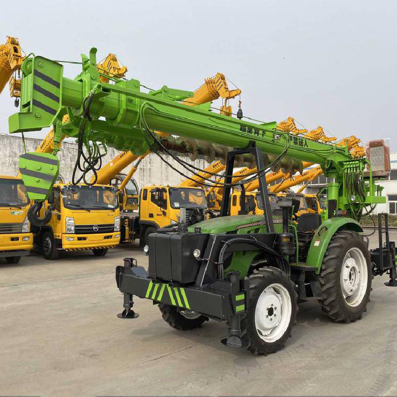 沃驰电线杆打孔机 电线杆立杆机 钻吊一体机 既可以钻又可以吊