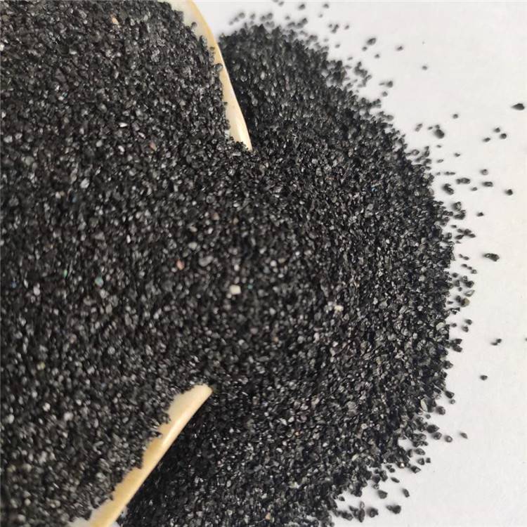 真石漆黑色石英砂地砖石英砂高硬度黑砂