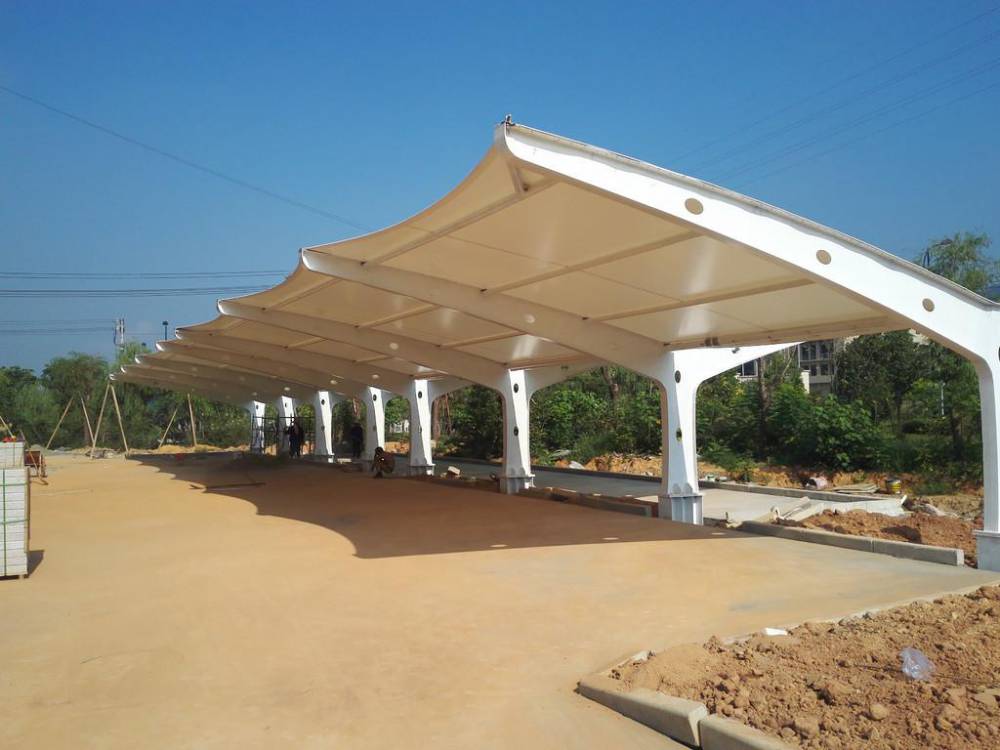 陕西省西安市膜结构小区景观棚张拉膜户外