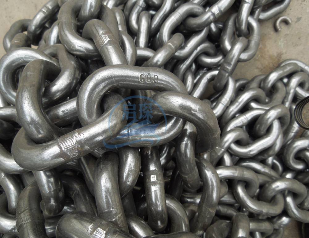 80级高强度圆环链条不锈钢链条船锚及附件可非标定制启琛船舶w