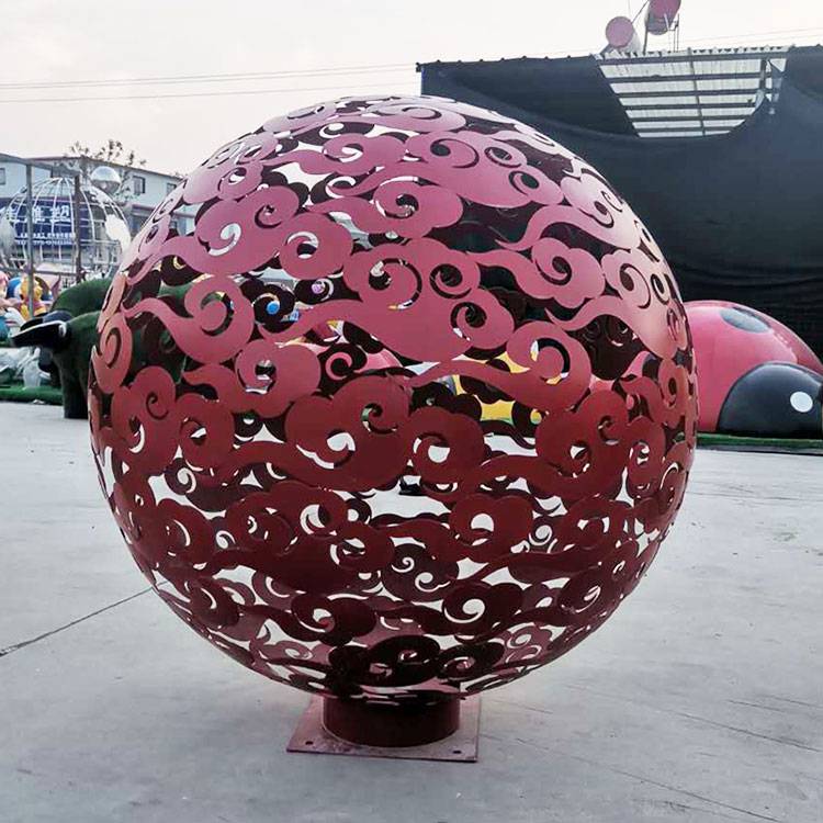 不锈钢镂空球雕塑创意圆球景观雕塑摆件