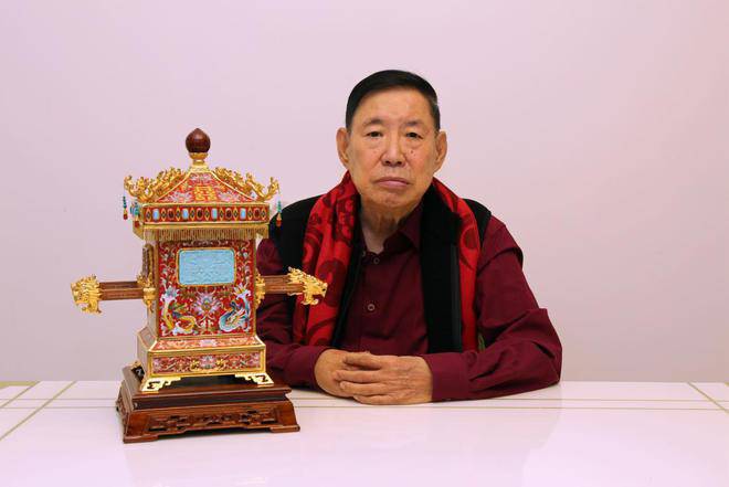 景泰蓝喜事临门花轿鸾飞凤舞纳福中国工艺美术大师张同禄匠心巨制