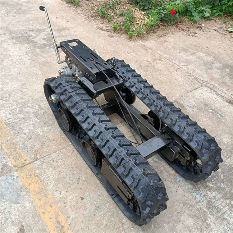 小型液压履带底盘钢制底盘运输车搬运橡胶履带底盘