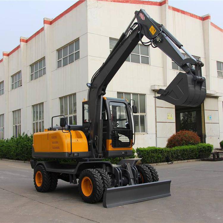 90轮式挖掘机90旋转轮式挖掘机市政工程挖土机