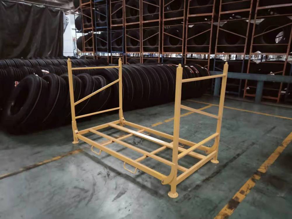 青岛轮胎货架堆垛架折叠料架定制