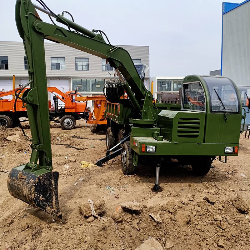 定制15吨自卸随车挖掘机久恒农用四轮车载挖掘机四驱四不像随车