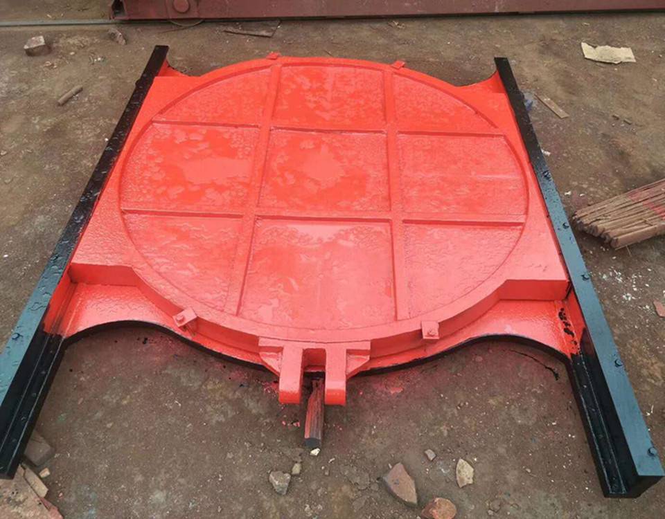 zmqy铸铁镶铜1米圆闸门螺杆启闭机铸铁镶铜闸门钢制一体闸门