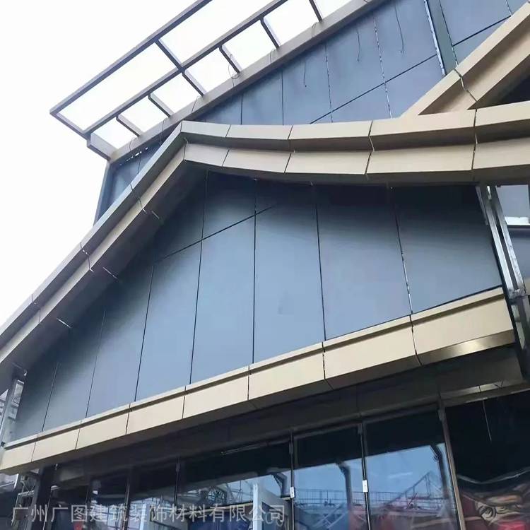 商场中庭扶梯外包金属铝板中庭檐口20氟碳喷涂铝单板