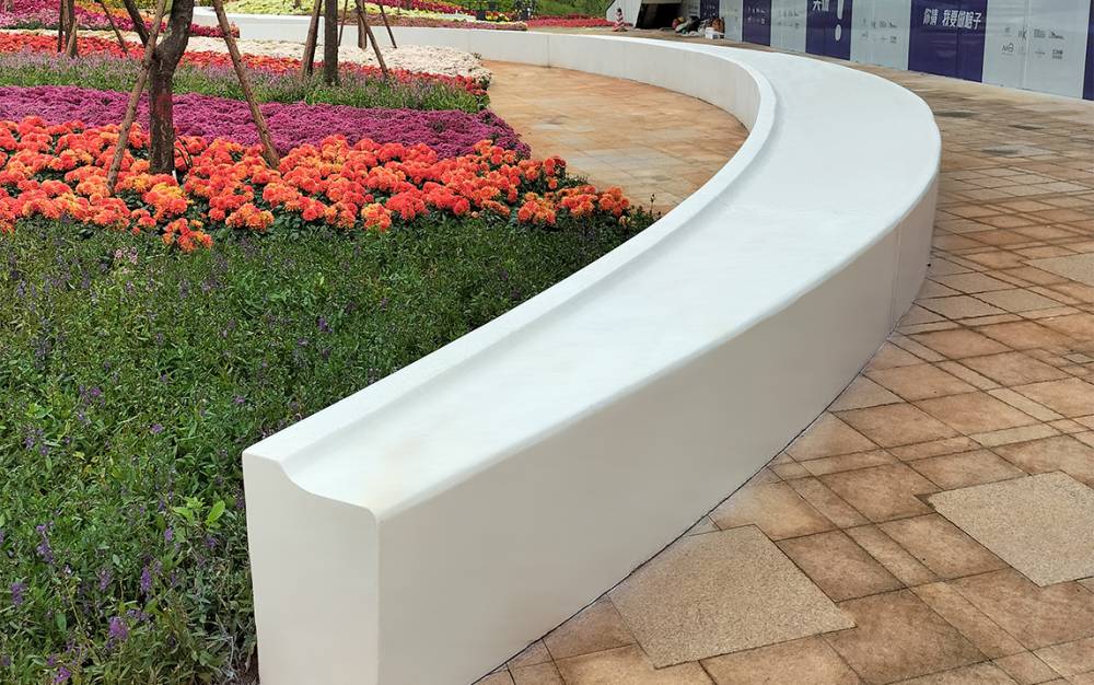 【水磨石仿石园林景观花坛树池异形坐凳】视频介绍 - 中国供应商