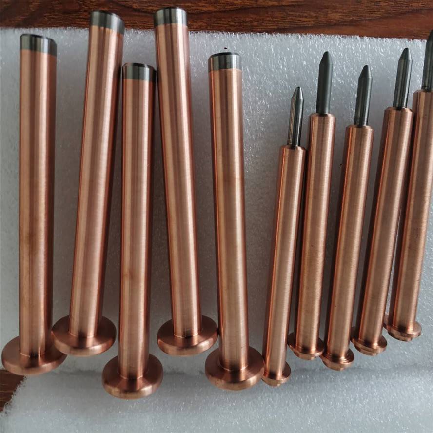 【钨铜电极加工 ***铜钨电极厂家 紫铜钨镶钨电极