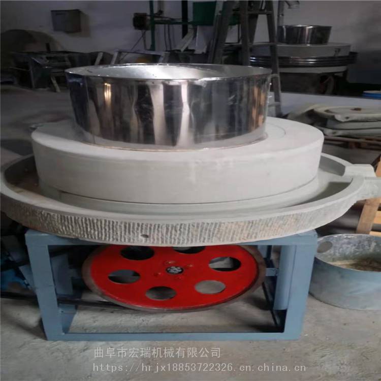 克拉玛依小型芝麻花生酱石磨机家用电动石磨米浆石磨
