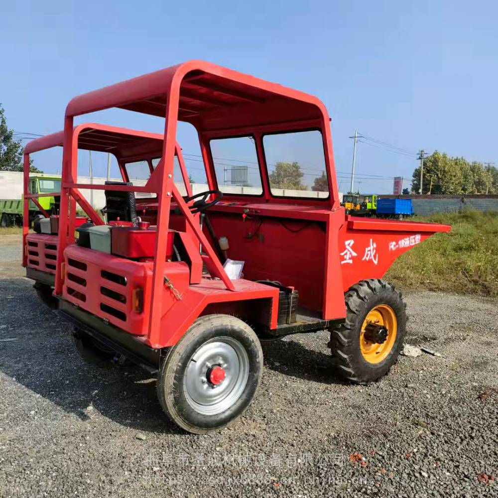 小型四轮前卸式蹦蹦车建筑工地短途运输车