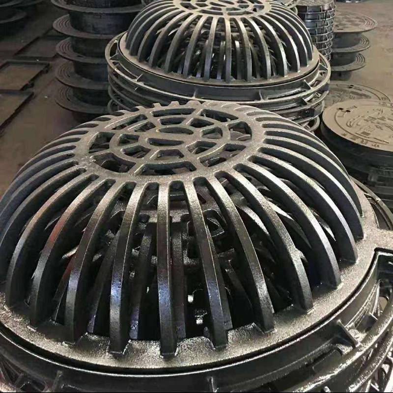 溢流井盖450750溢流井篦子d700800球墨铸铁溢流井盖配带截污框