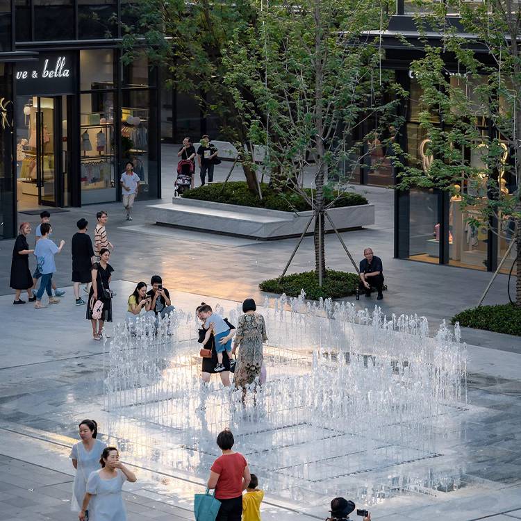 商业街喷泉设备安装重庆跑动喷泉设备制作加工博驰环境